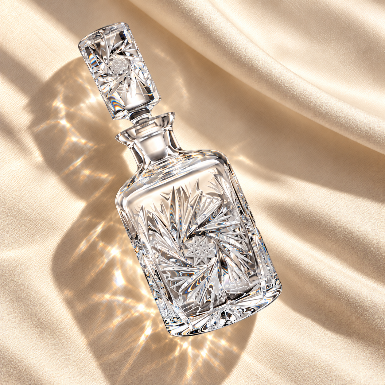 Royale Pinwheel Perfume Decanter, Medium - Clear
