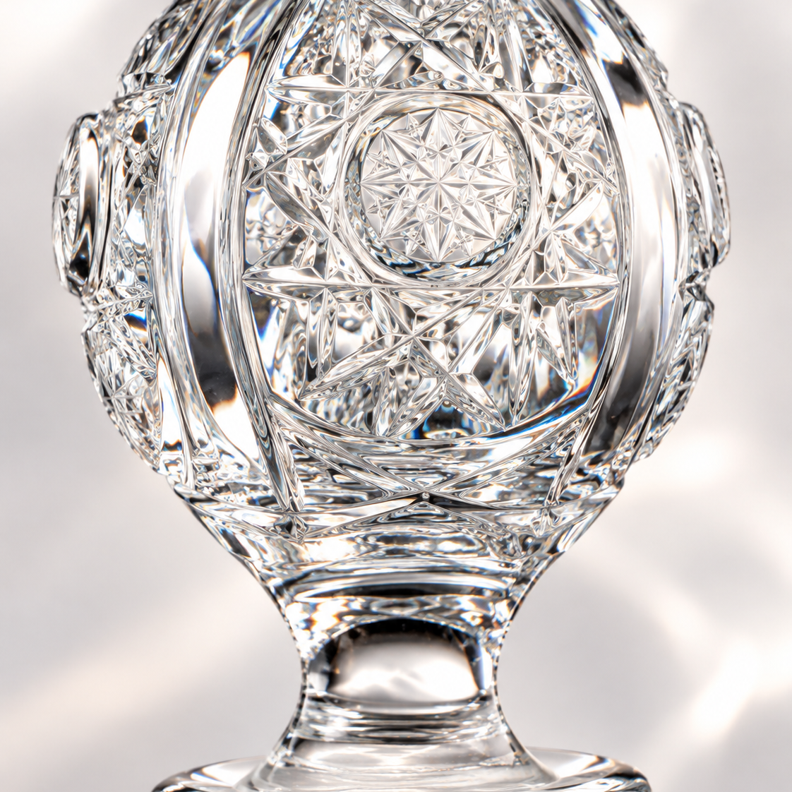 Imperiale Footed Perfume Flacon - Clear, Close-up