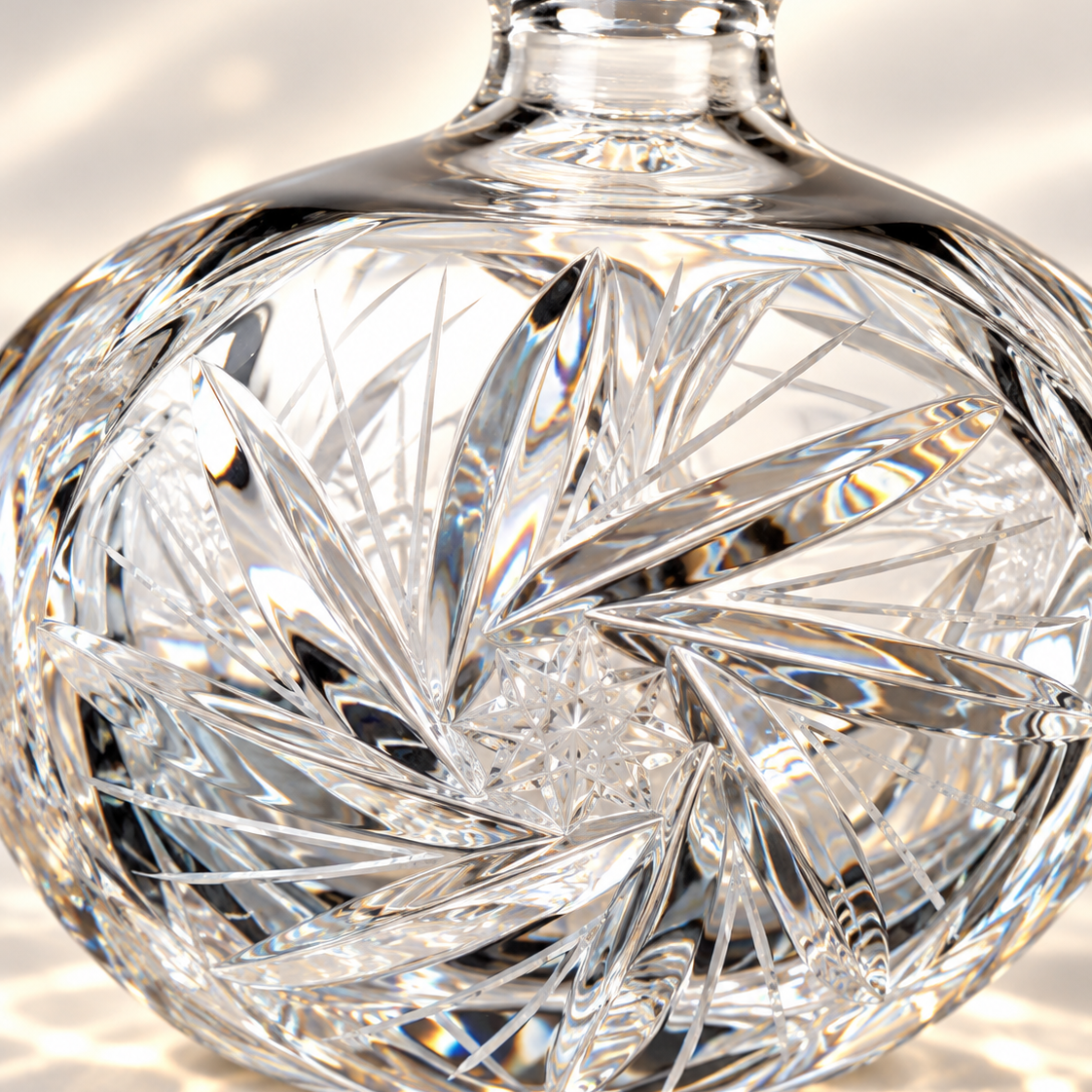 Atelier Pinwheel Perfume Flacon, Squat - Clear, Close-up