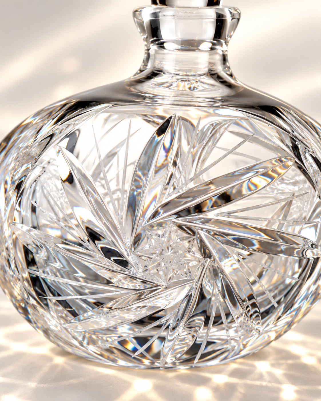 Atelier Pinwheel Perfume Flacon, Squat - Clear, Close-up