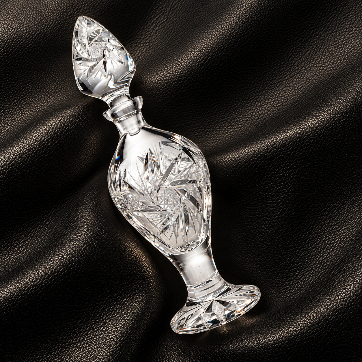 Atelier Pinwheel Perfume Flacon, Footed - Clear