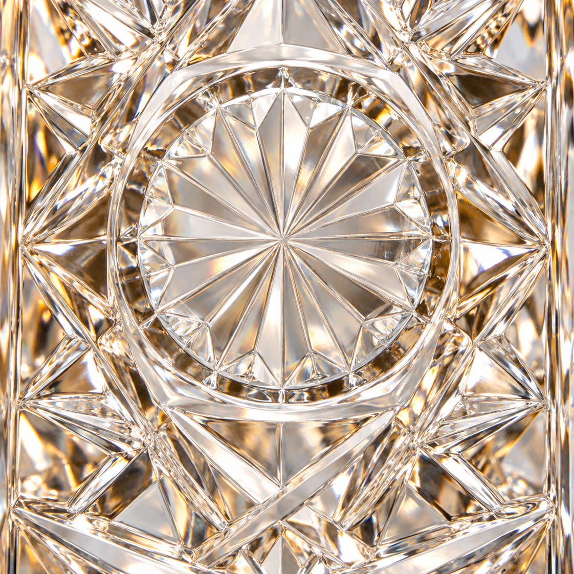 Royale Gold Floral Perfume Decanter, Medium - Clear with Gold, Close-up