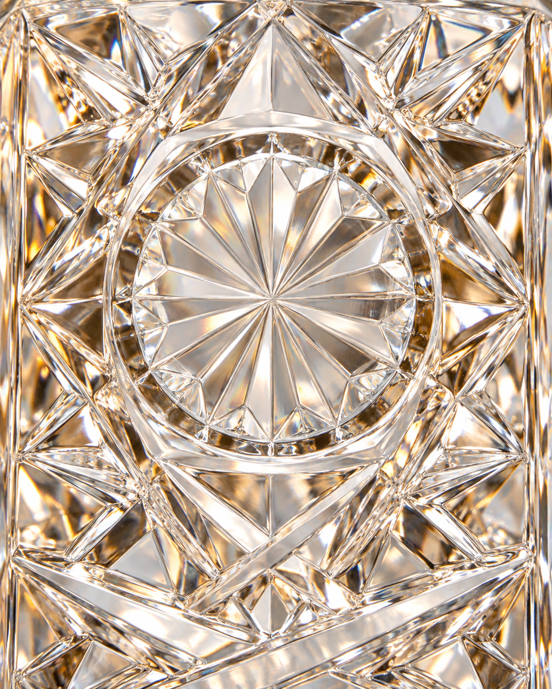 Royale Gold Floral Perfume Decanter, Medium - Clear with Gold, Close-up