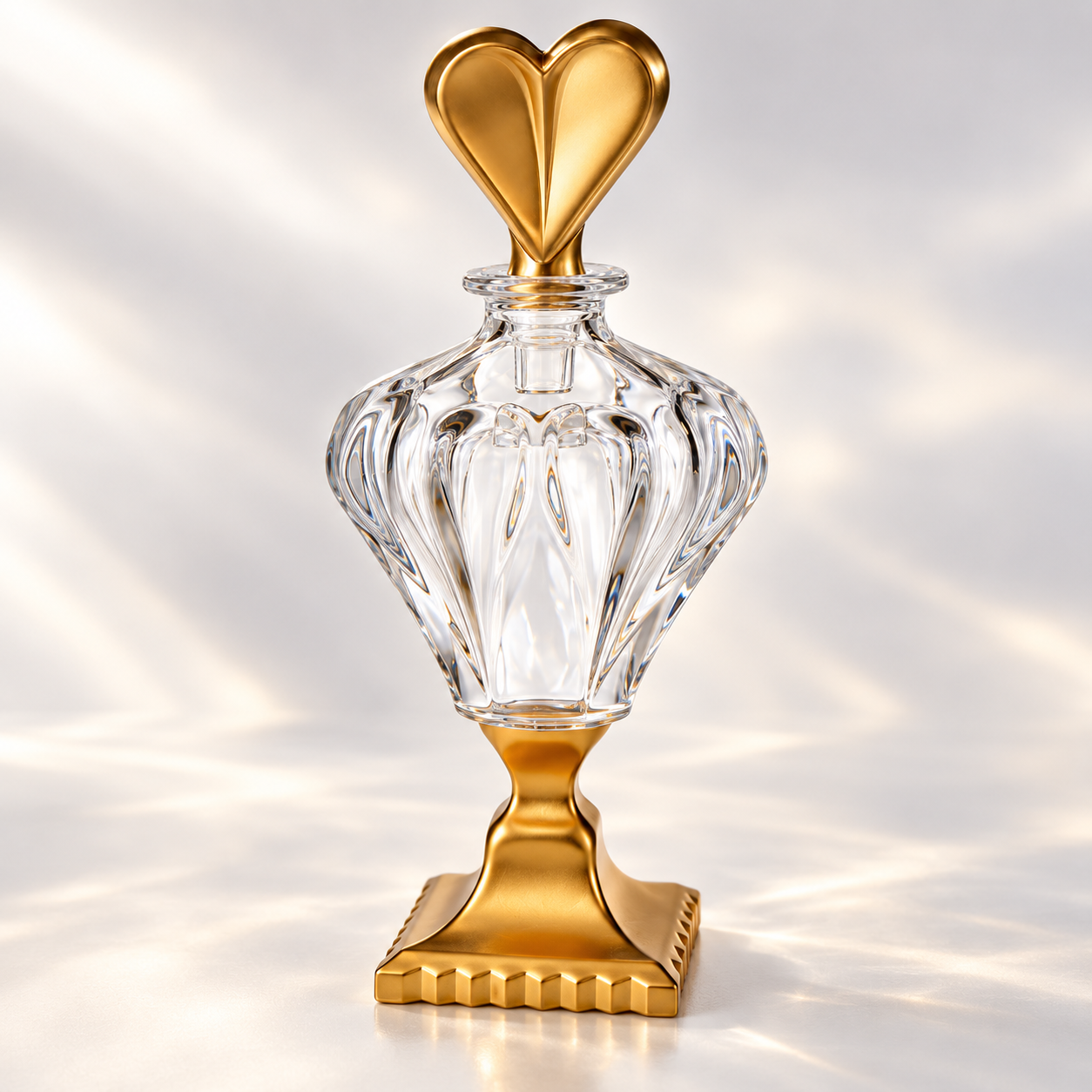 Coeur Footed Perfume Flacon - Gold