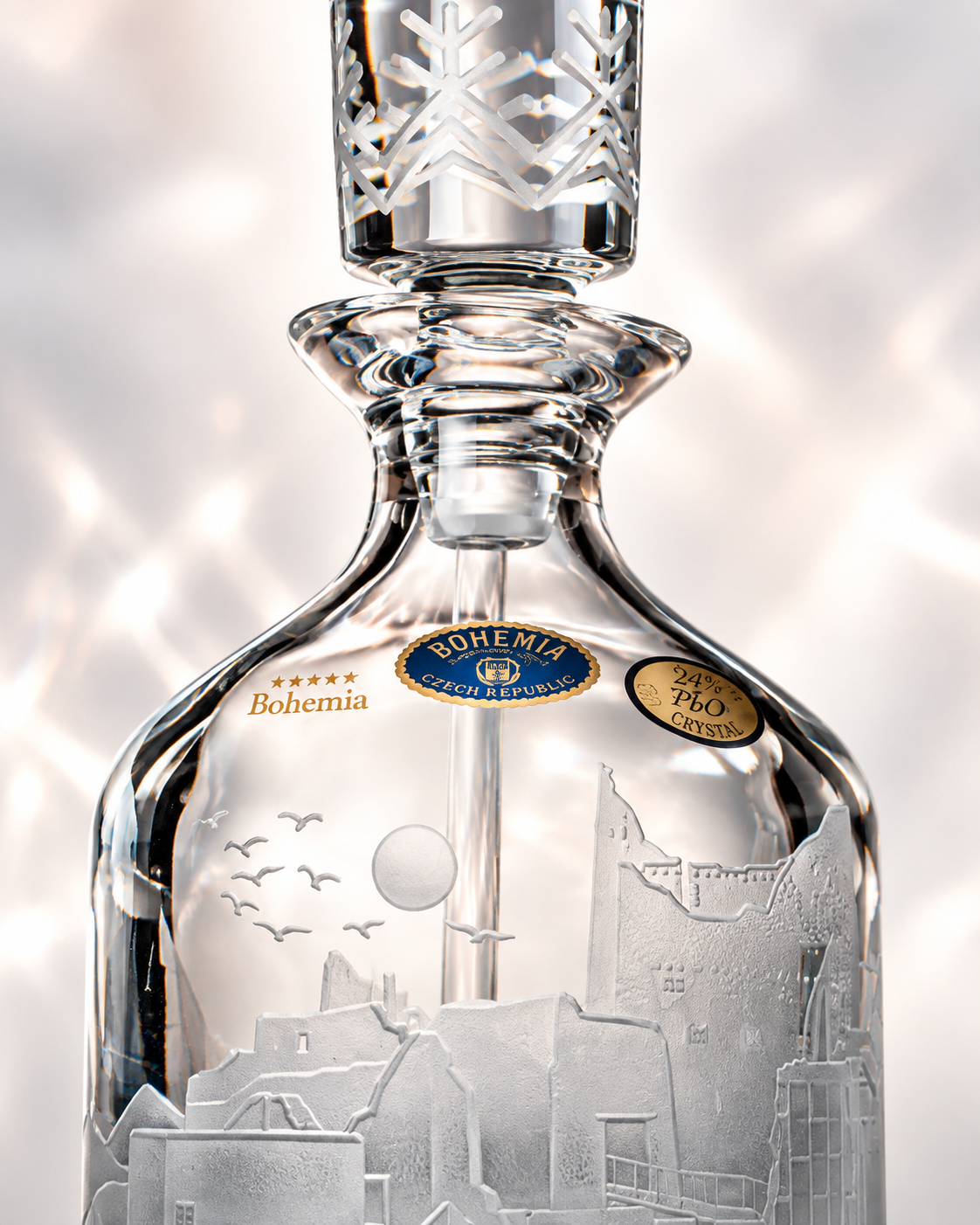 Grand Diriyah Perfume Decanter - Clear, Close-up