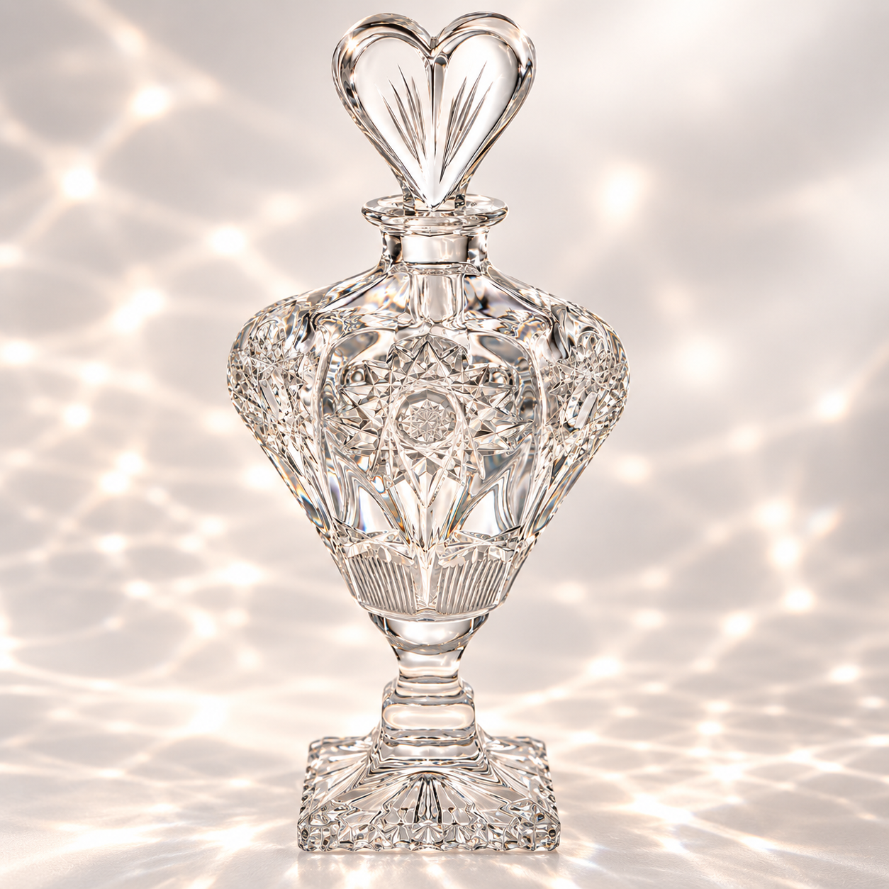 Coeur Footed Perfume Flacon - Clear