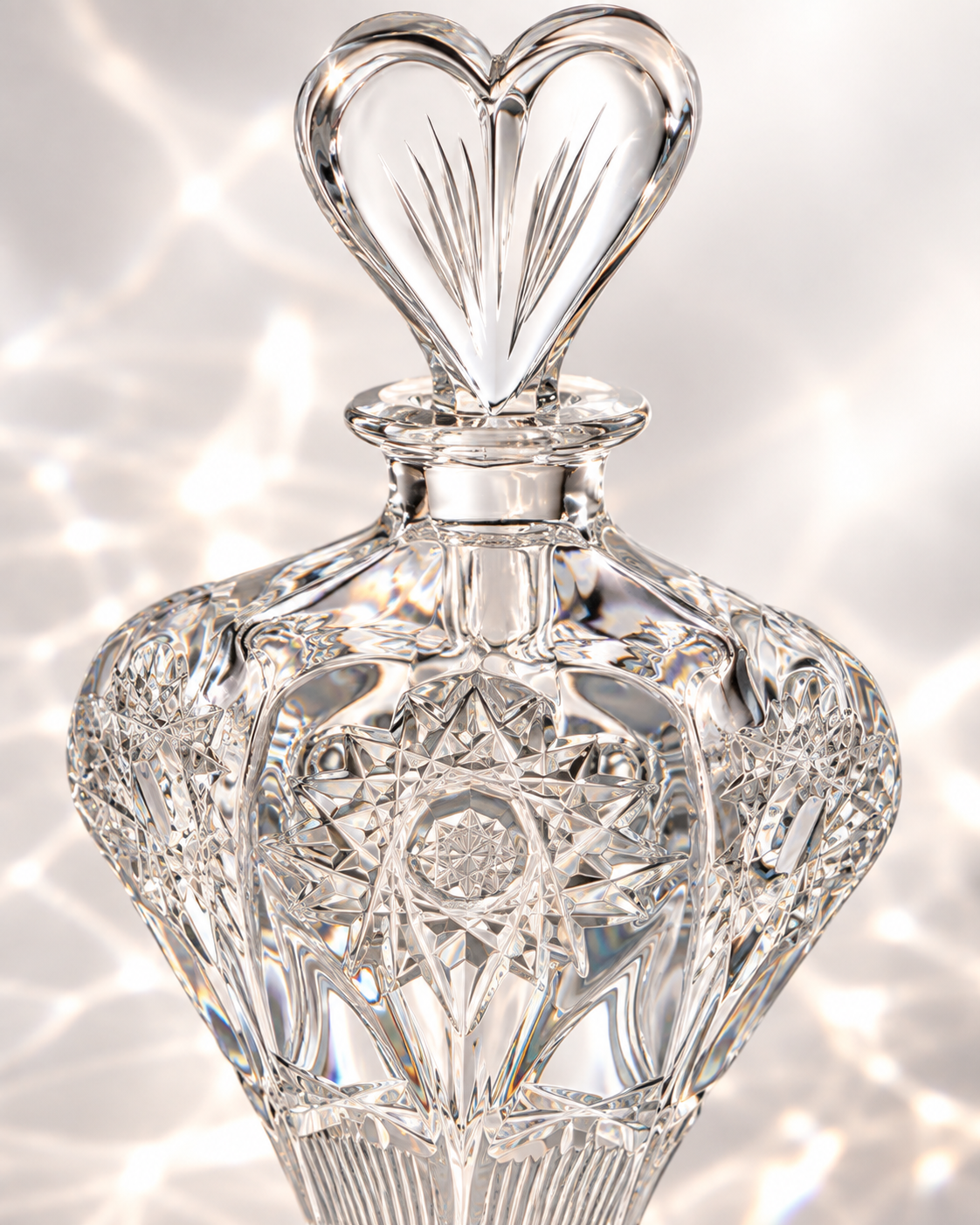 Coeur Footed Perfume Flacon - Clear, Close-up
