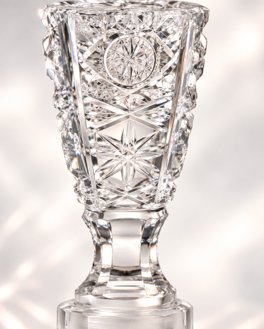 Royale Lace Tall Perfume Decanter - Clear, Close-up