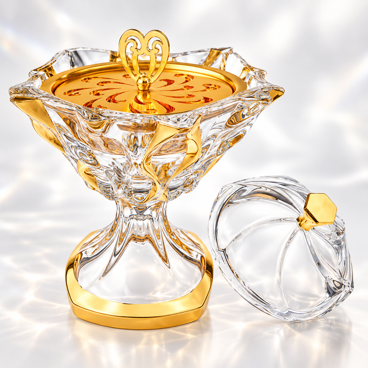 Papillon Crystal Incense Burner Set