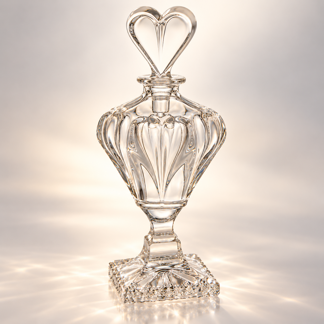 Coeur Footed Perfume Flacon - Clear