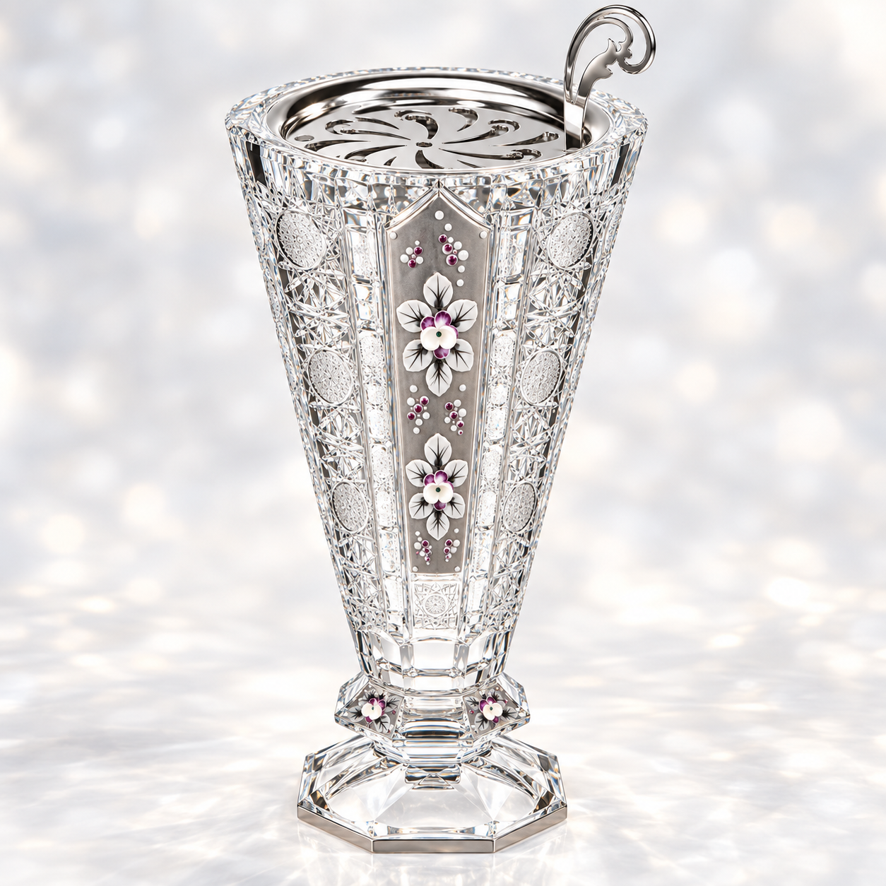 Octave Argent Crystal Incense Burner
