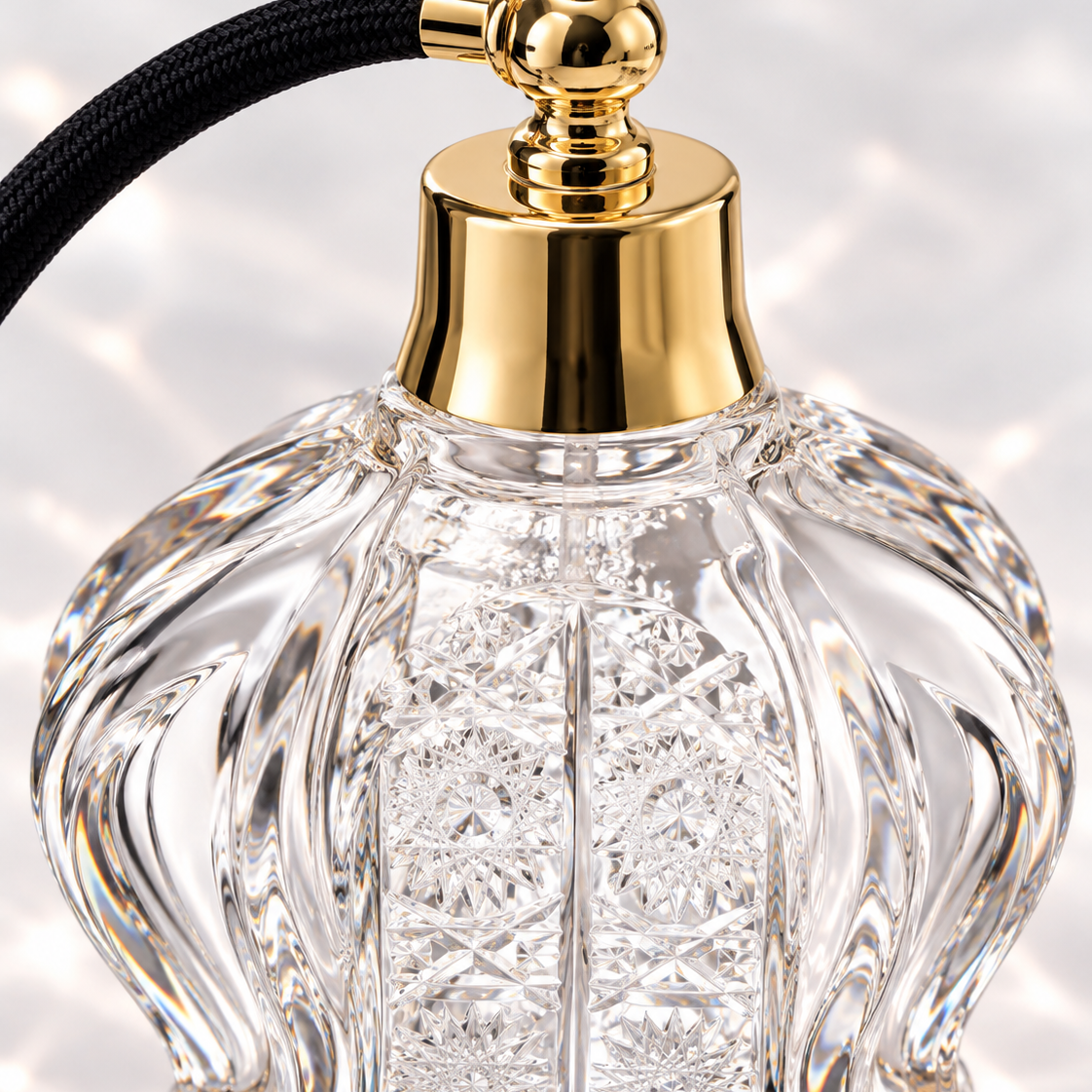 Dome Lace Atomizer Perfume Flacon - Clear, Close-up