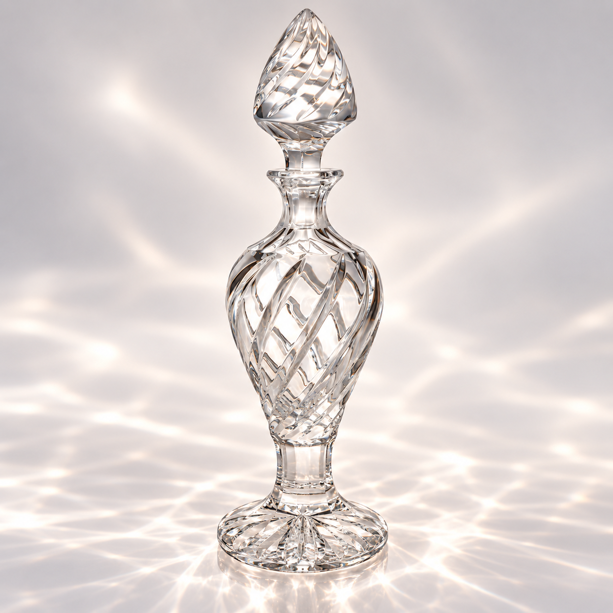 Atelier Swirl Perfume Flacon, Footed - Clear