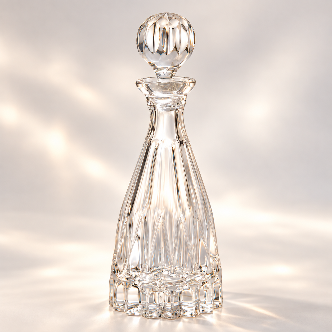 Flute Ribbed Perfume Bottle - Clear