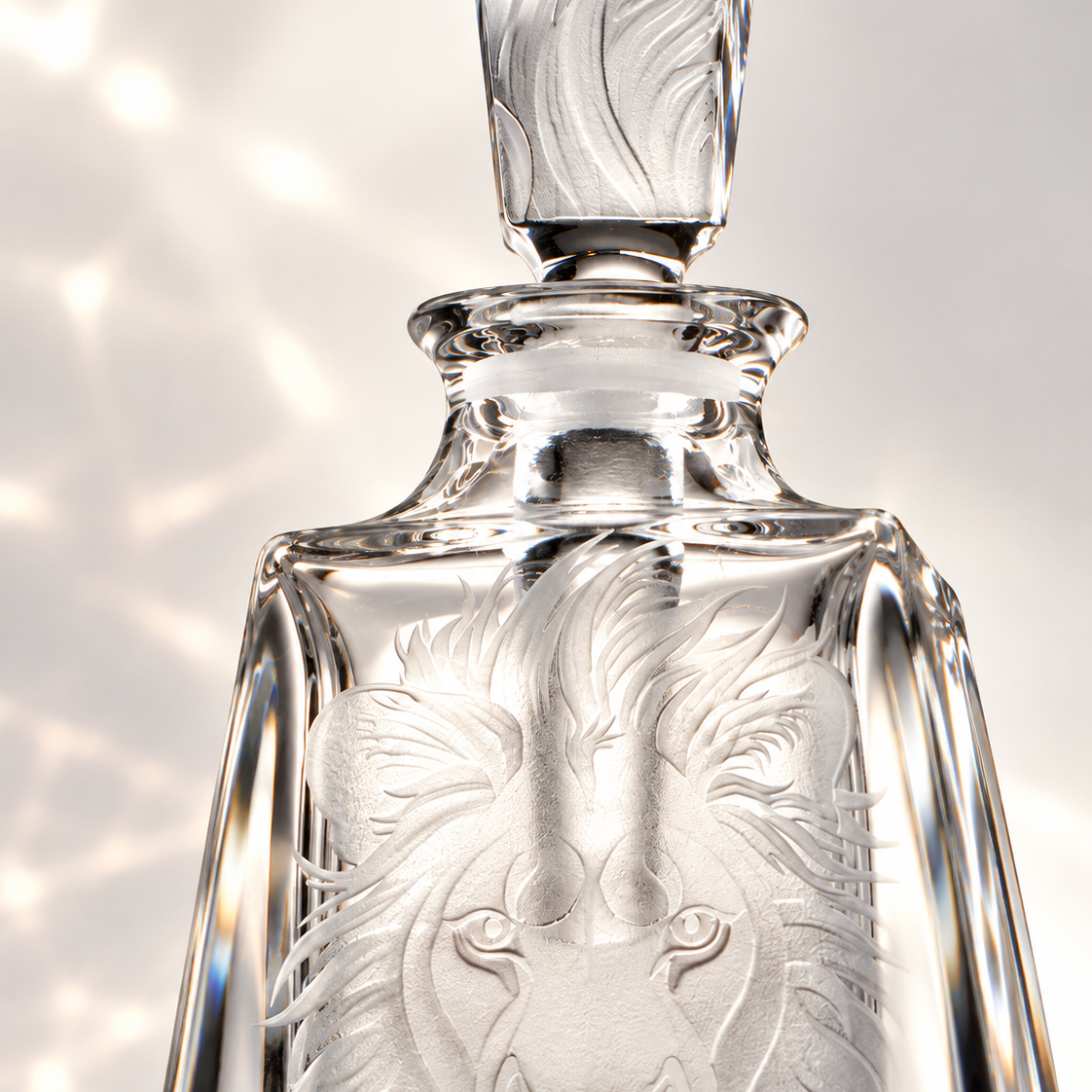 Kathrene Lion Perfume Flacon - Clear, Close-up