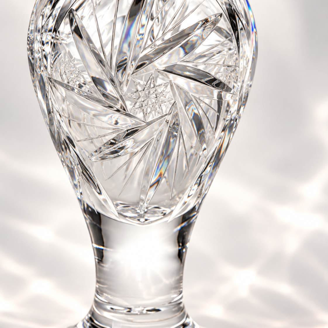 Atelier Pinwheel Perfume Flacon, Footed - Clear, Close-up