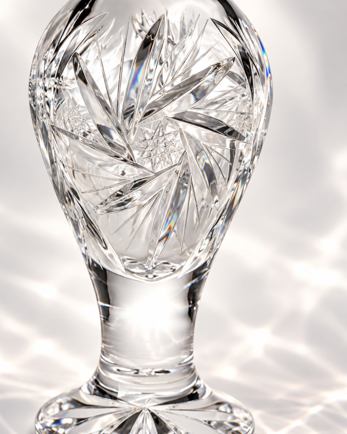 Atelier Pinwheel Perfume Flacon, Footed - Clear, Close-up