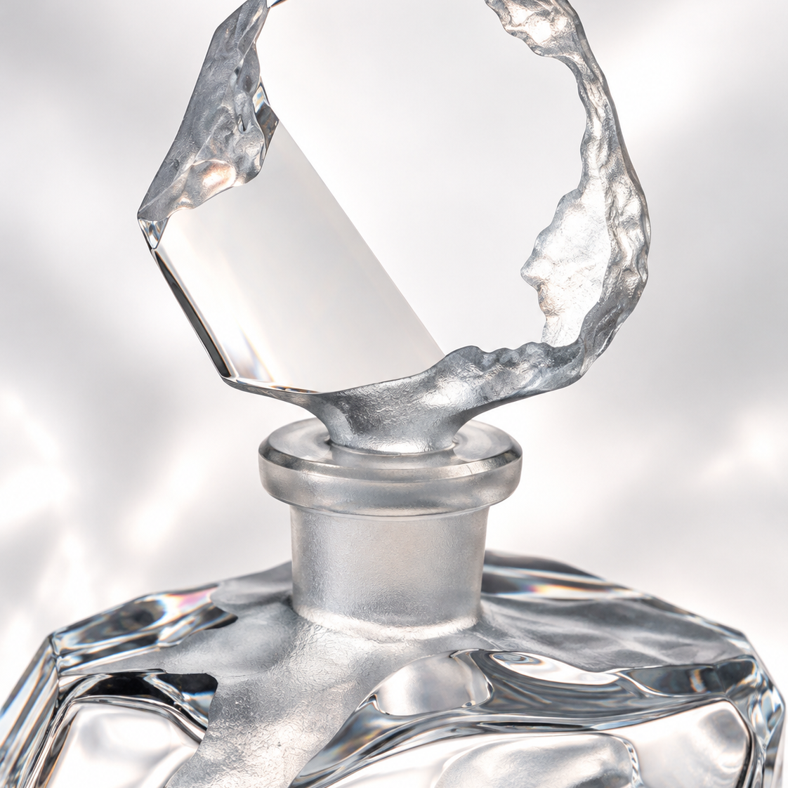 Reef Perfume Flacon - Frosted Clear, Close-up