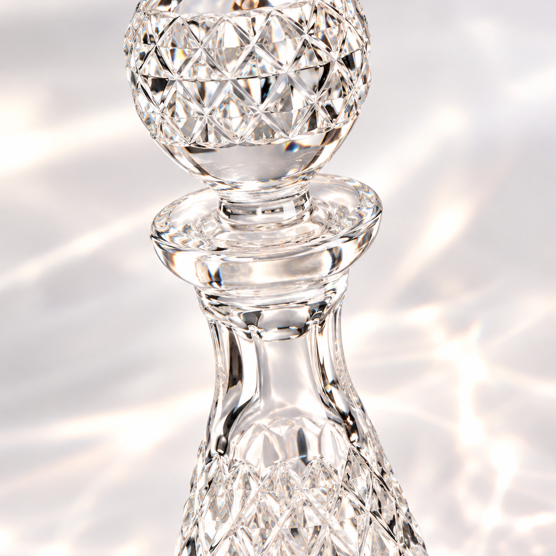 Flute Diamond Perfume Bottle - Clear, Close-up