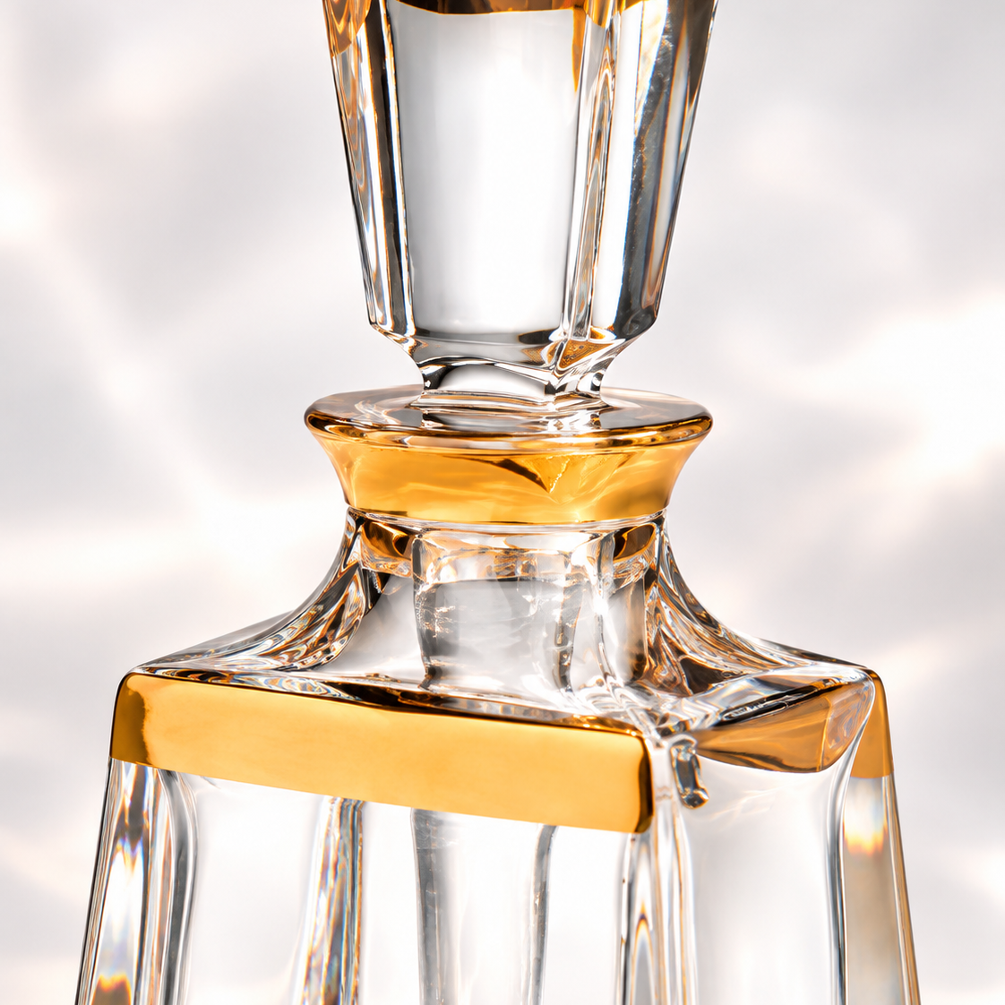Kathrene Banded Perfume Flacon - Gold, Close-up