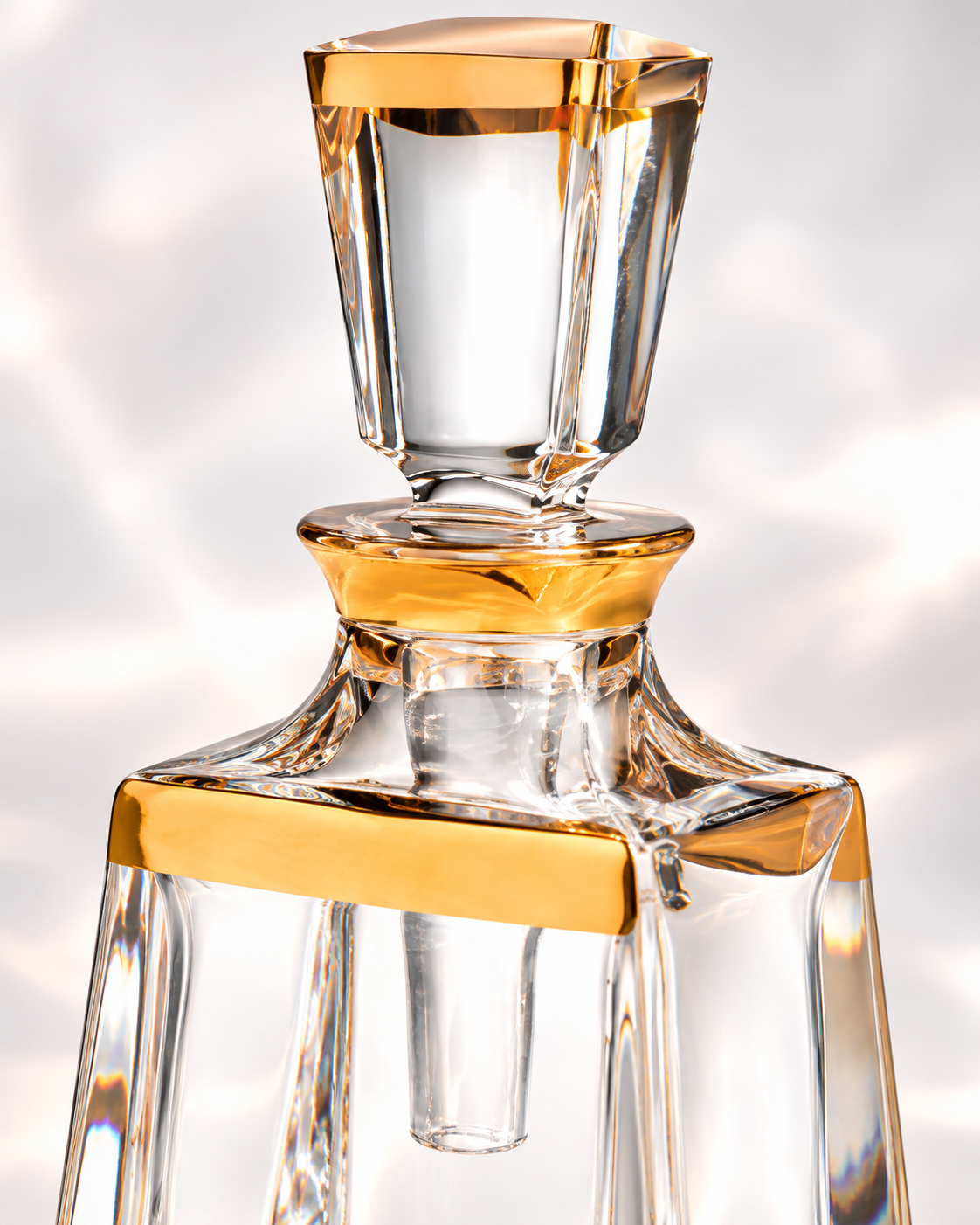 Kathrene Banded Perfume Flacon - Gold, Close-up