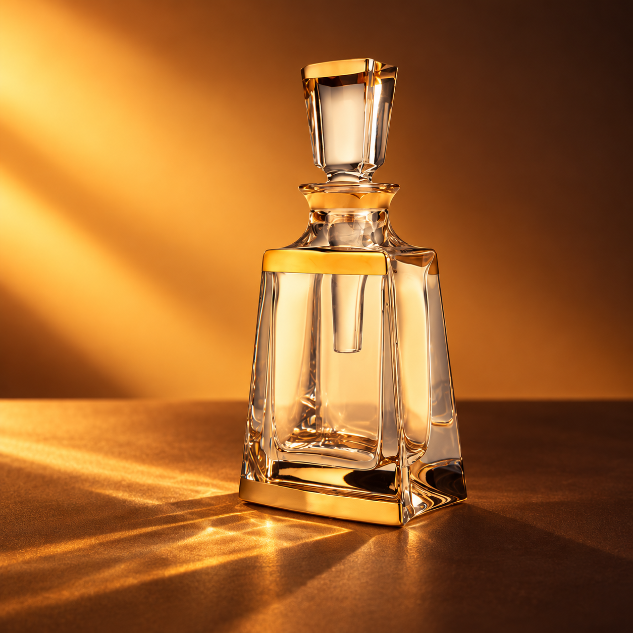 Kathrene Banded Perfume Flacon - Gold