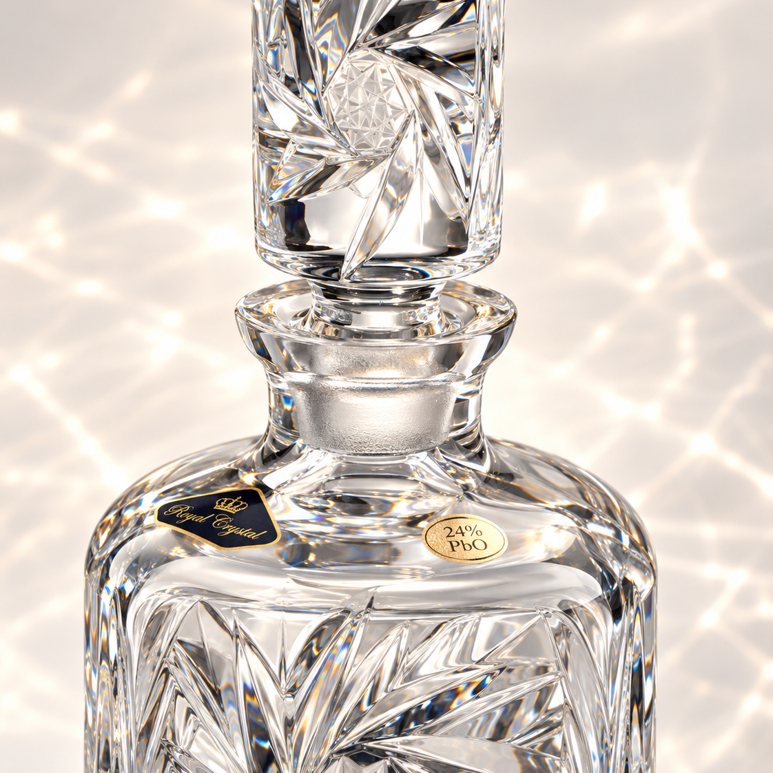 Royale Pinwheel Perfume Decanter, Small - Clear, Close-up