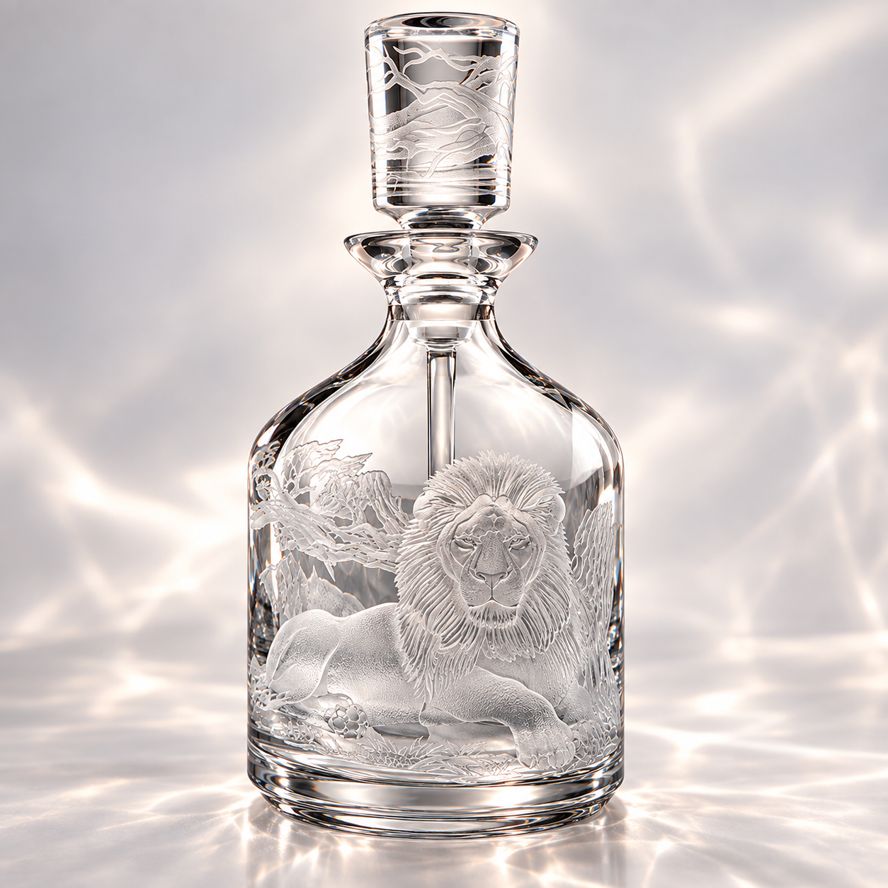 Grand Lion Perfume Decanter - Clear