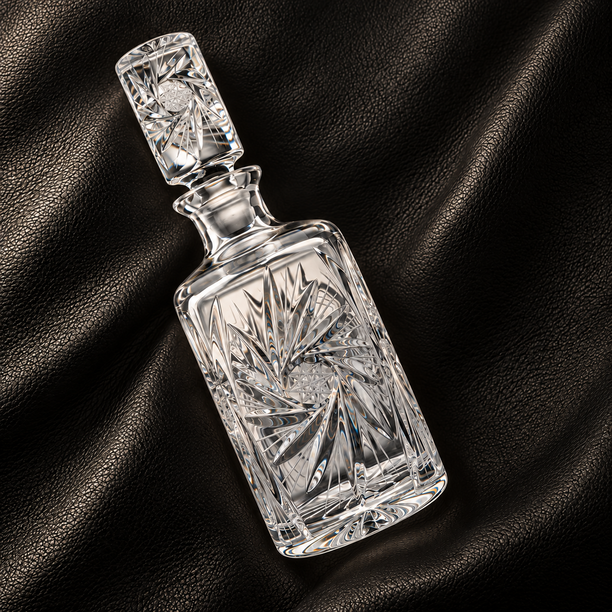 Royale Pinwheel Perfume Decanter, Large - Clear