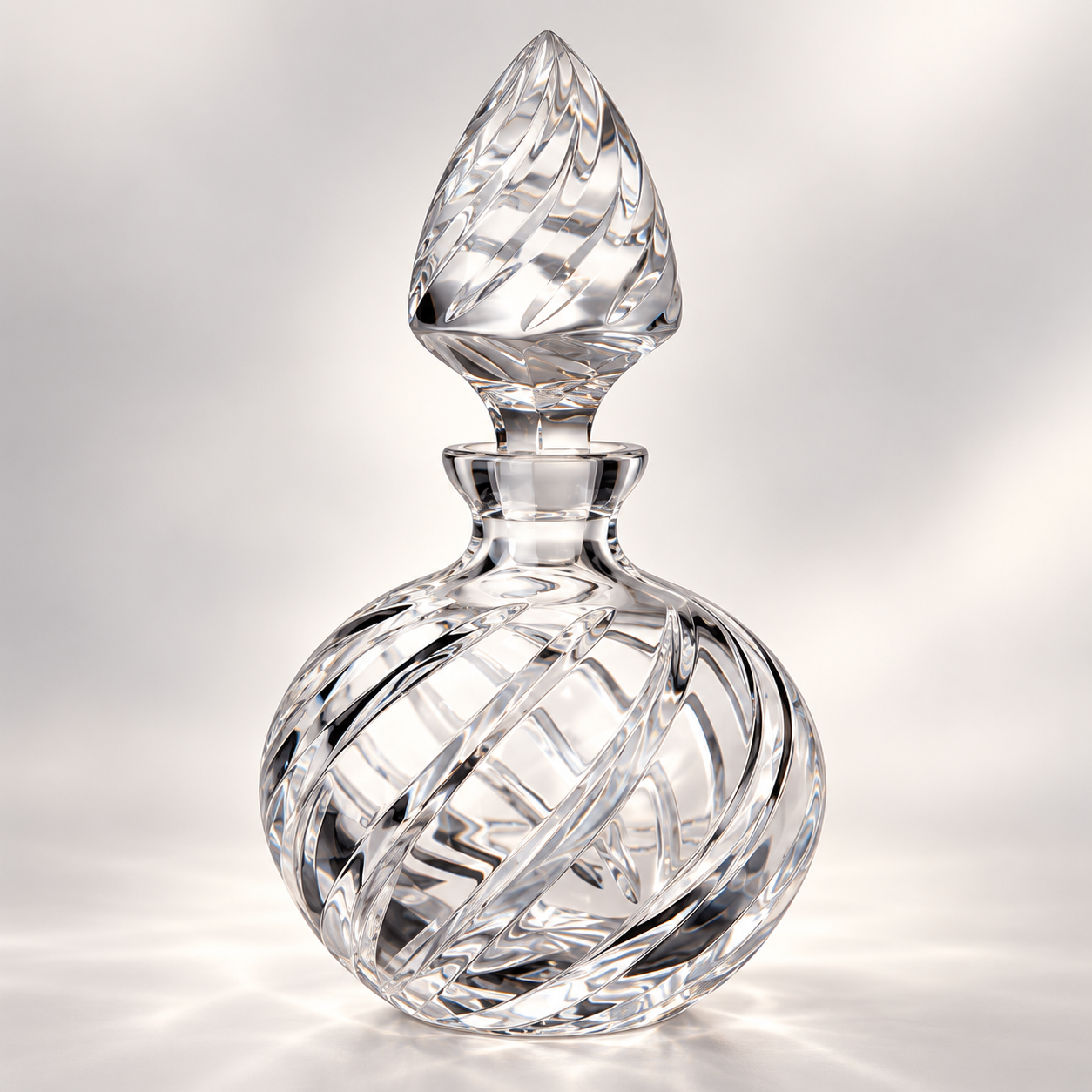 Atelier Swirl Perfume Flacon, Round - Clear