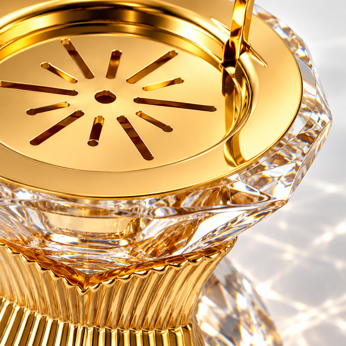 Imperial Aurum Crystal Incense Burner, Close-up