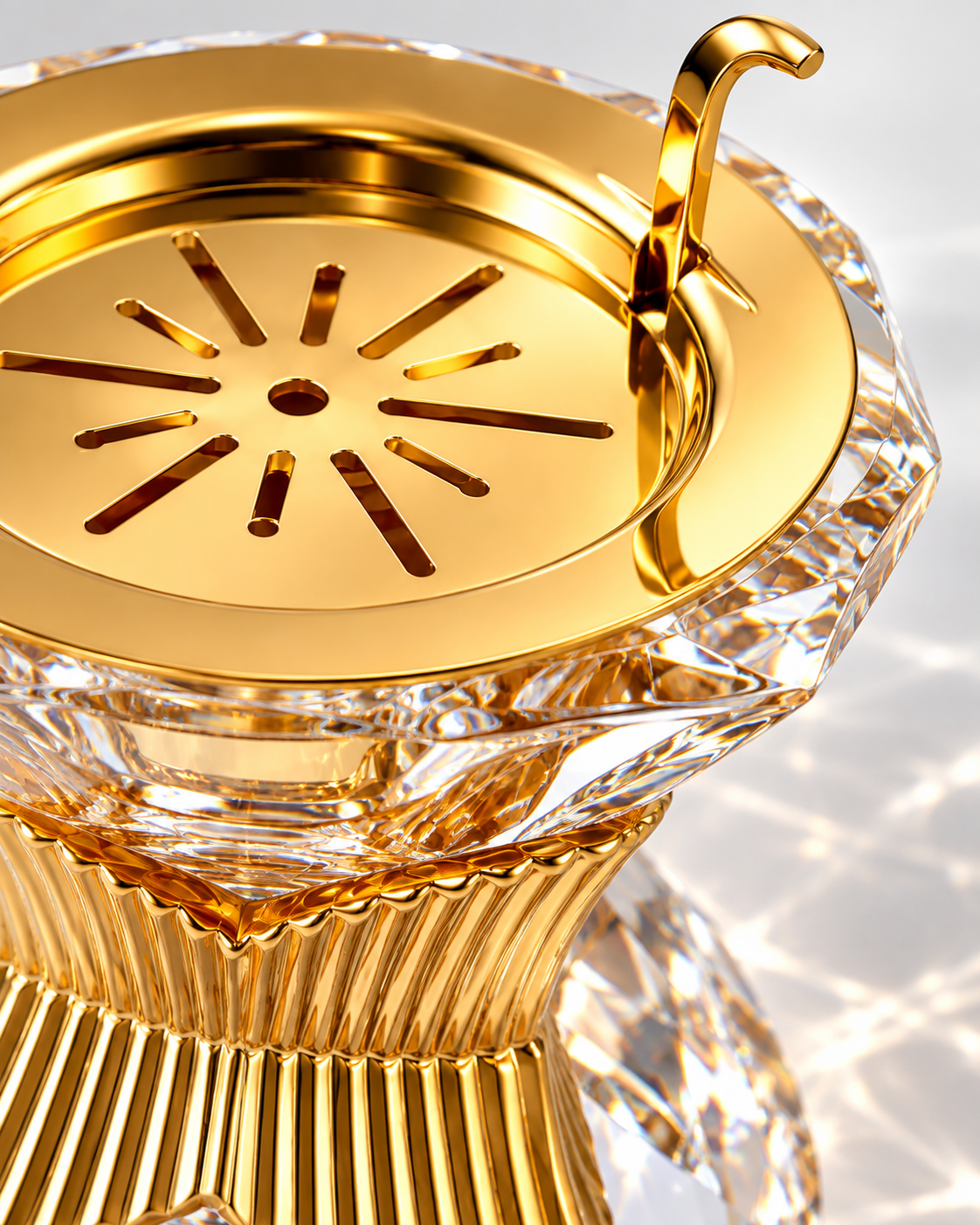 Imperial Aurum Crystal Incense Burner, Close-up