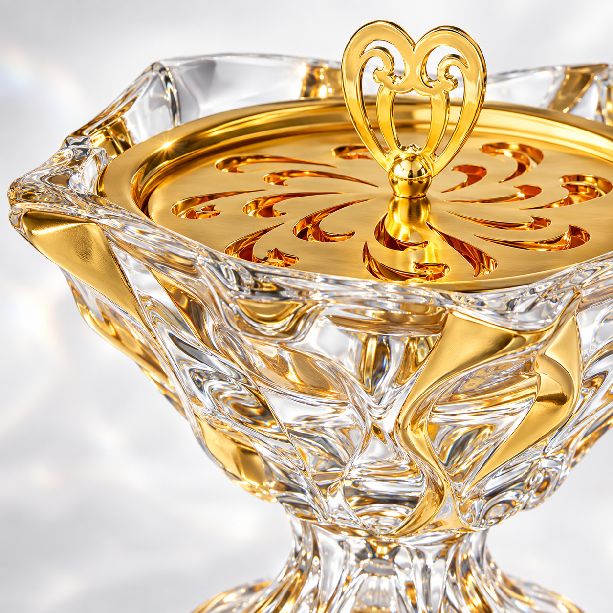 Papillon Crystal Incense Burner Set, Close-up