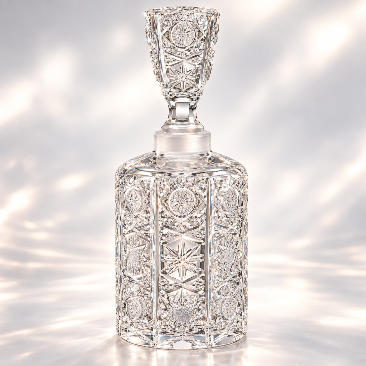 Royale Lace Tall Perfume Decanter - Clear