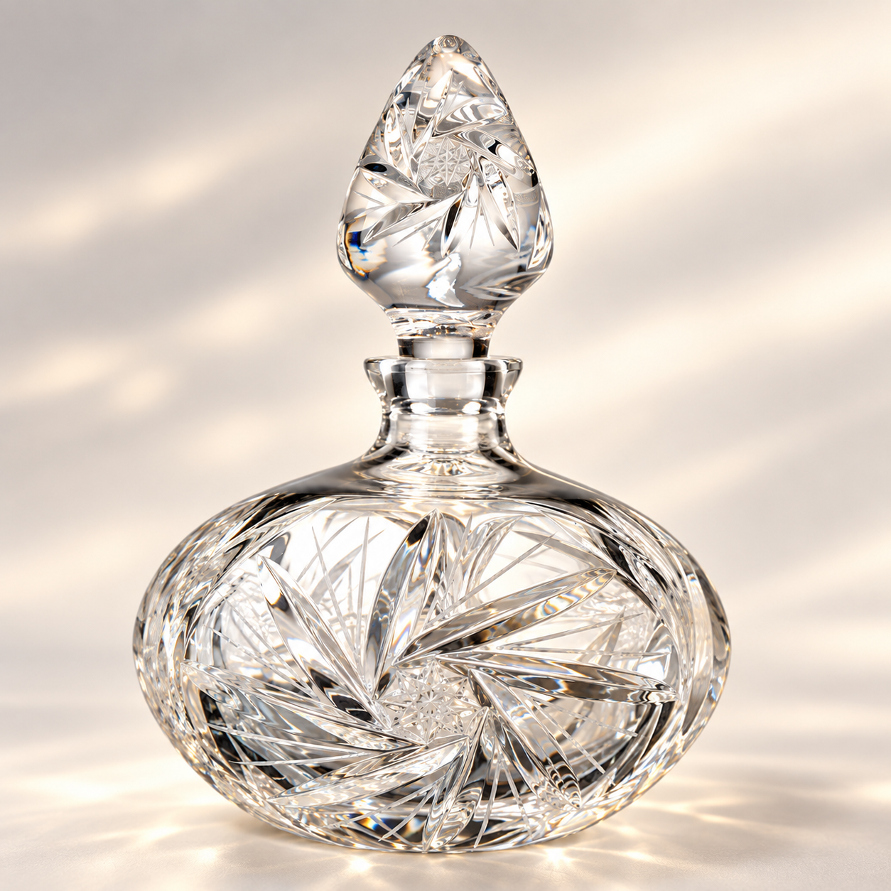 Atelier Pinwheel Perfume Flacon, Squat - Clear