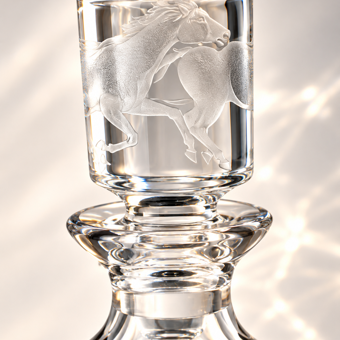 Grand Horse Perfume Decanter - Clear, Close-up