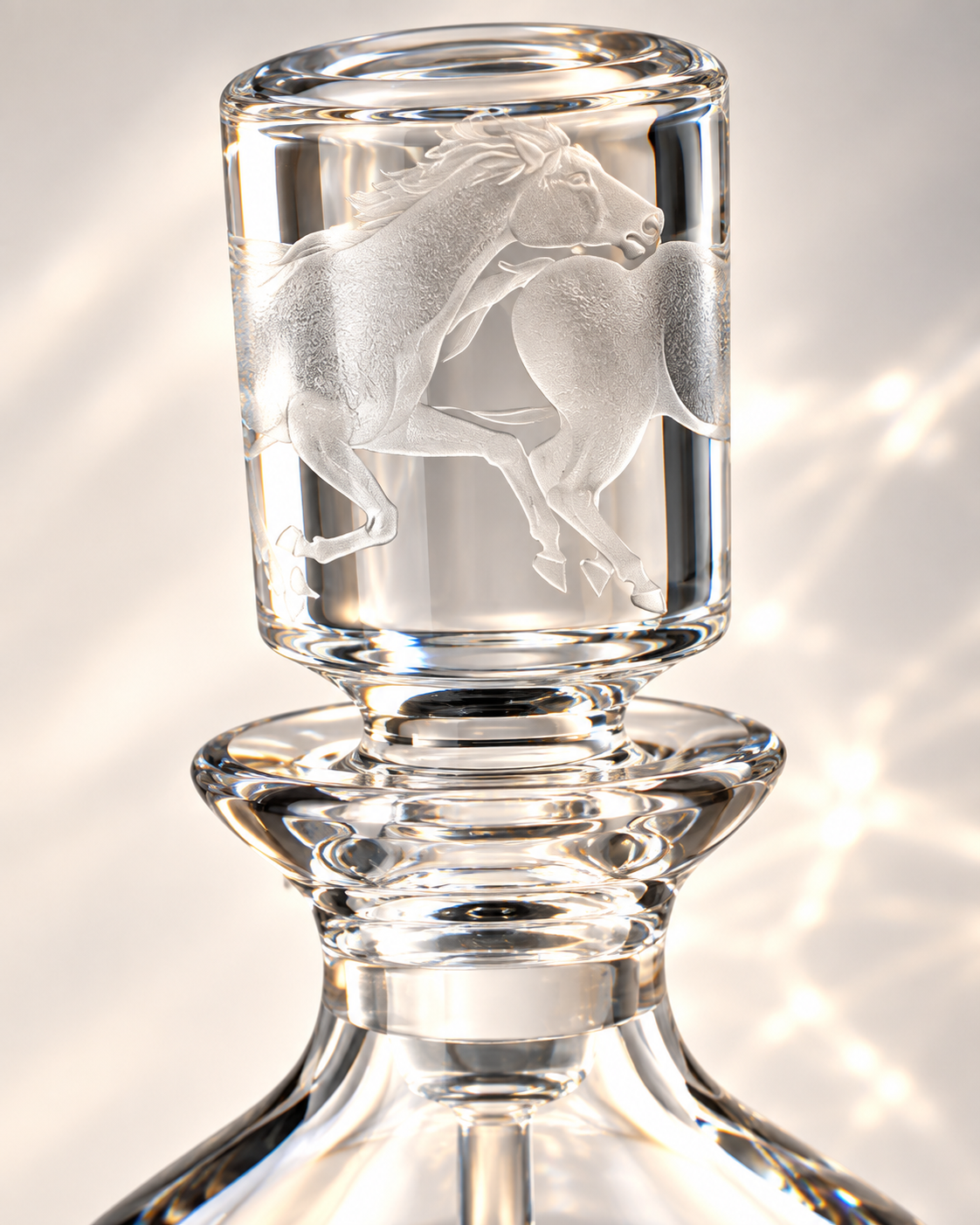 Grand Horse Perfume Decanter - Clear, Close-up
