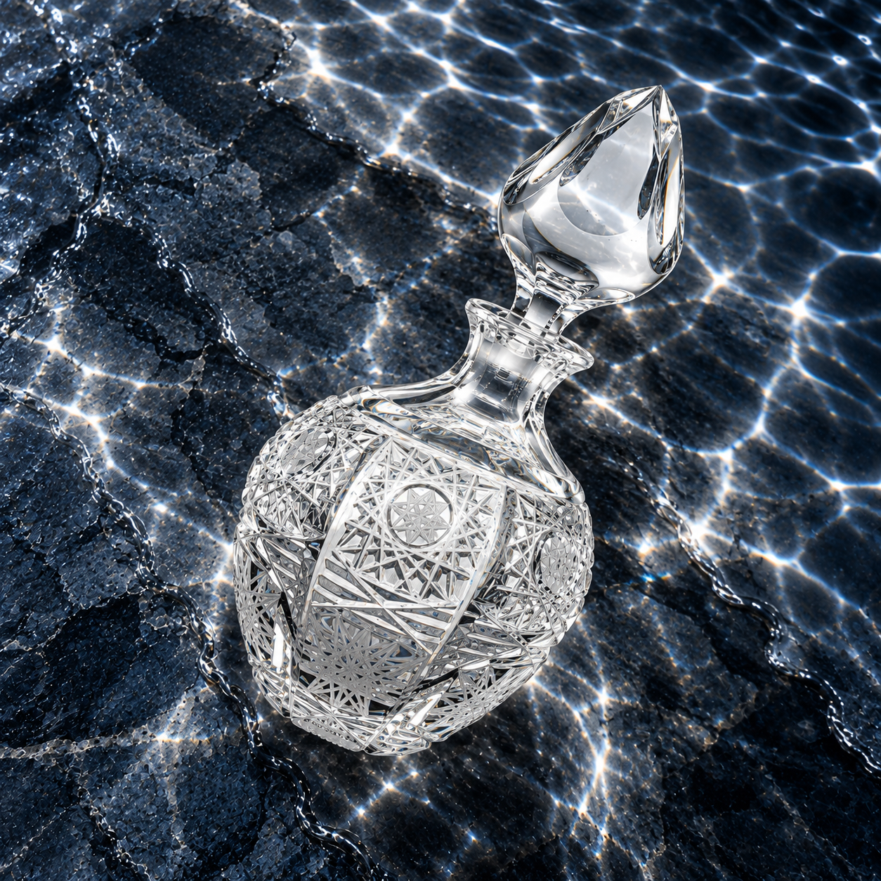 Atelier Lace Perfume Flacon, Round - Clear