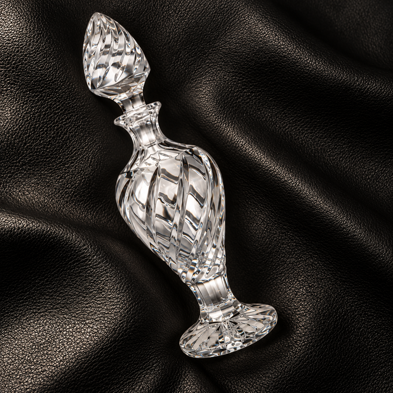 Atelier Swirl Perfume Flacon, Footed - Clear