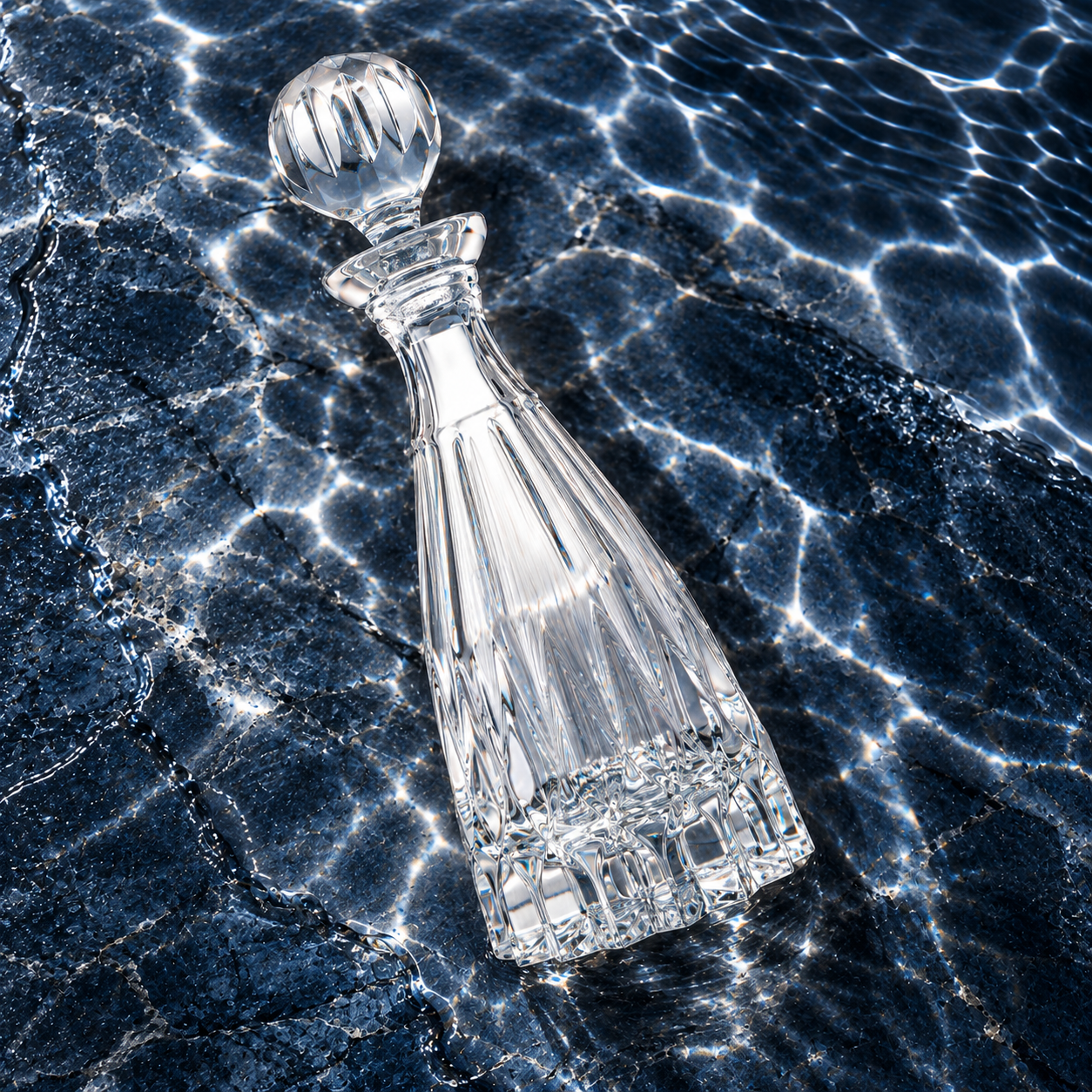 Flute Ribbed Perfume Bottle - Clear