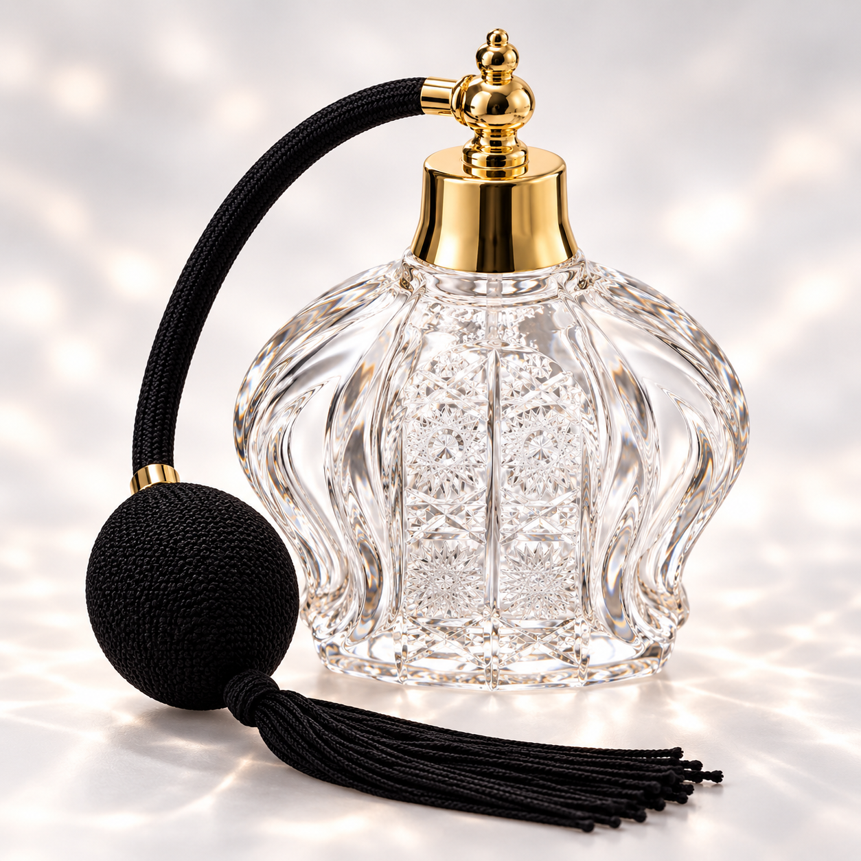 Dome Lace Atomizer Perfume Flacon - Clear
