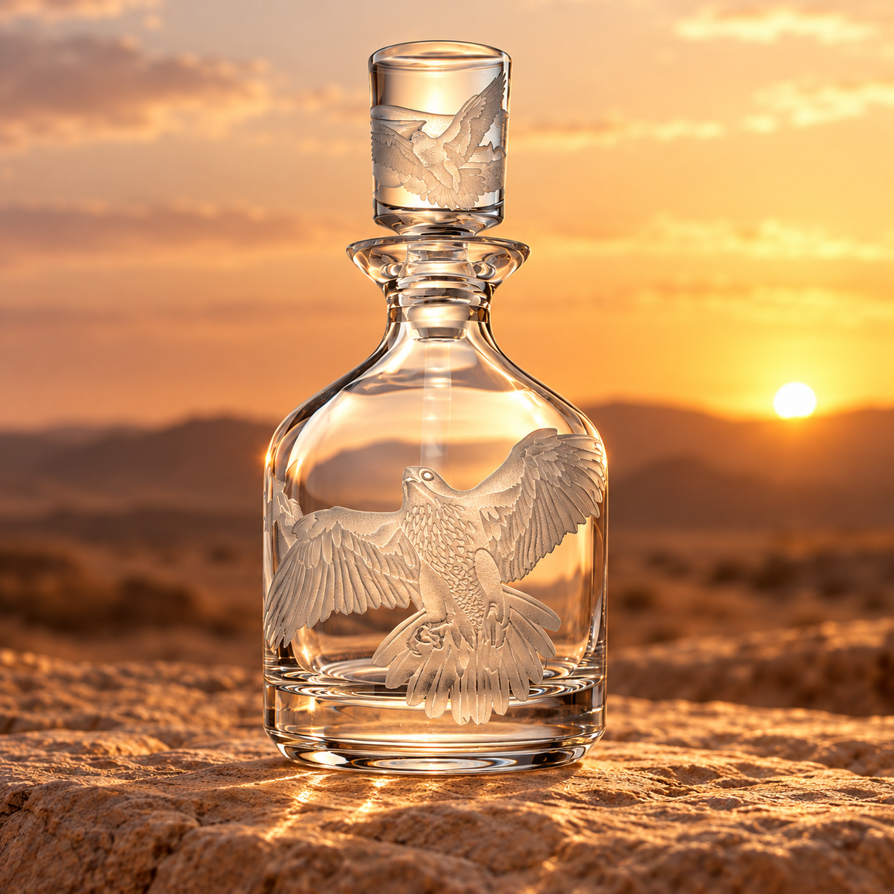 Grand Falcon Perfume Decanter - Clear