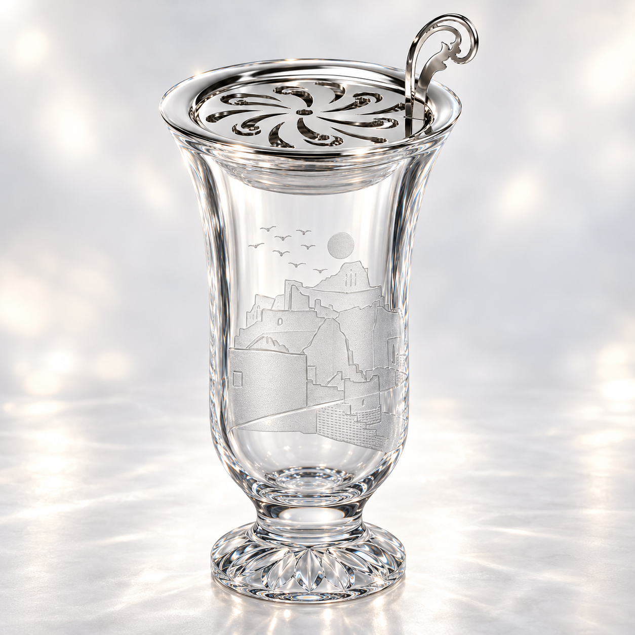 Diriyah Engraved Crystal Incense Burner