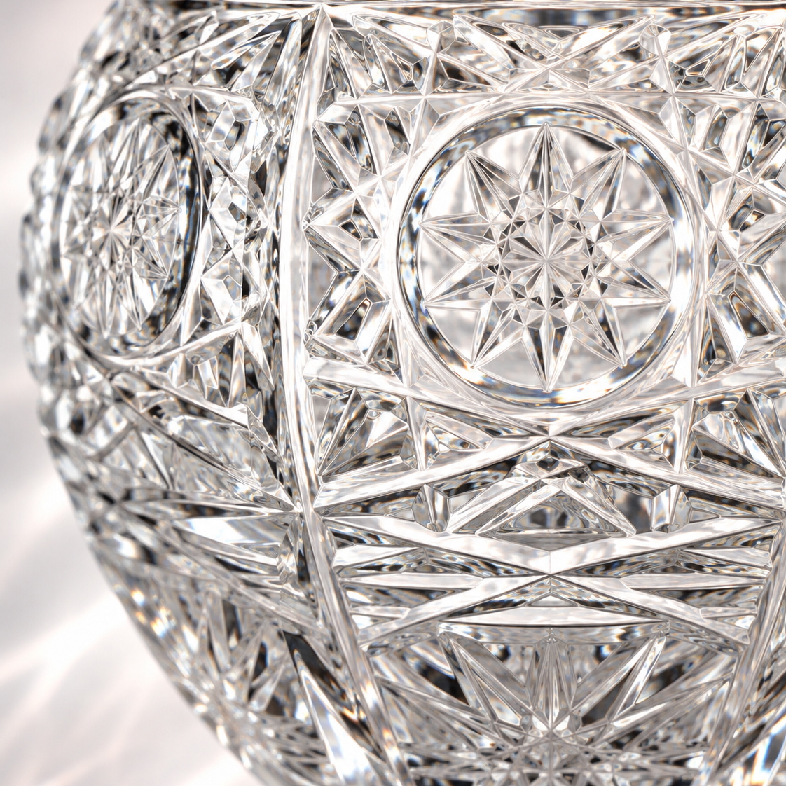 Atelier Lace Perfume Flacon, Round - Clear, Close-up