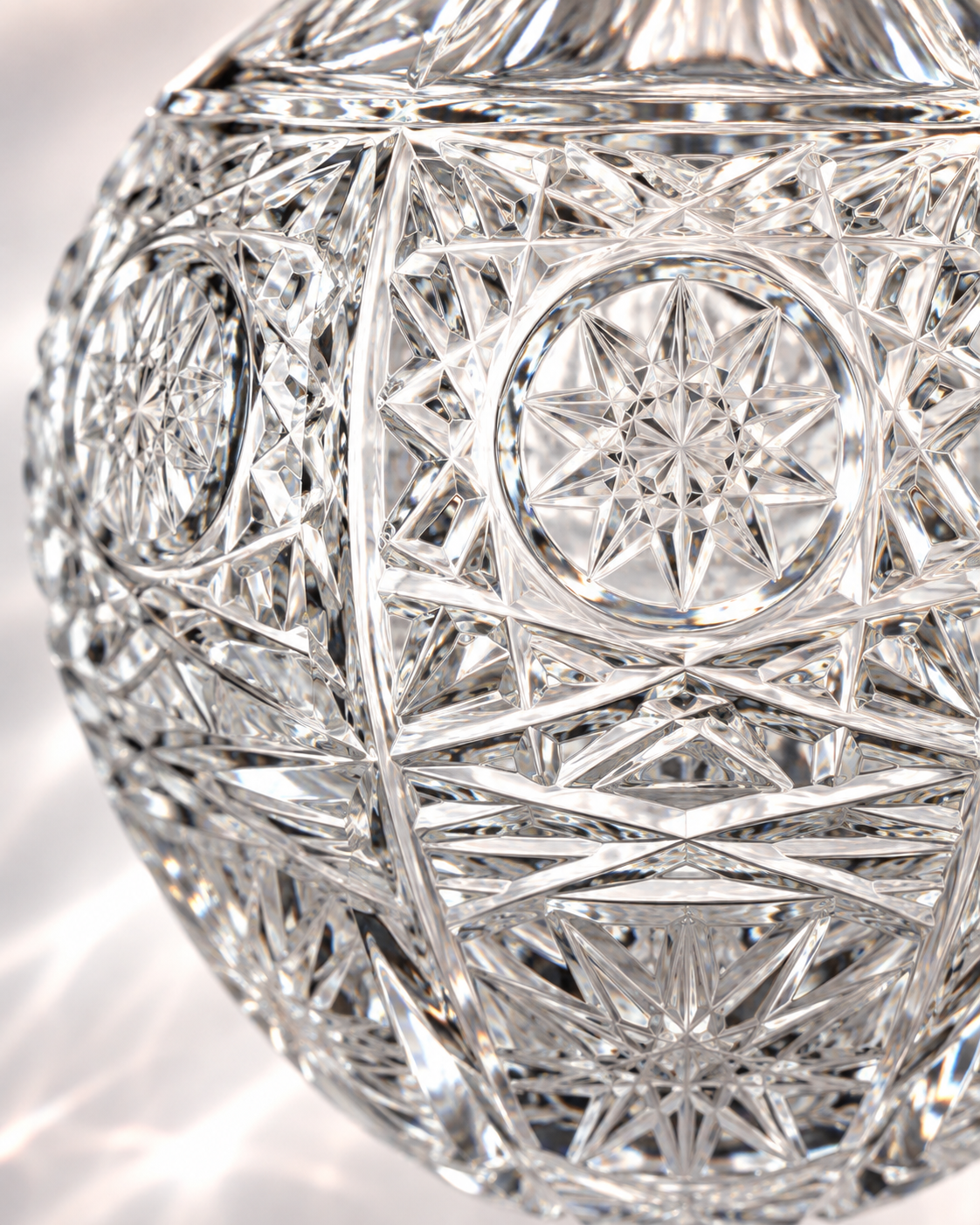 Atelier Lace Perfume Flacon, Round - Clear, Close-up