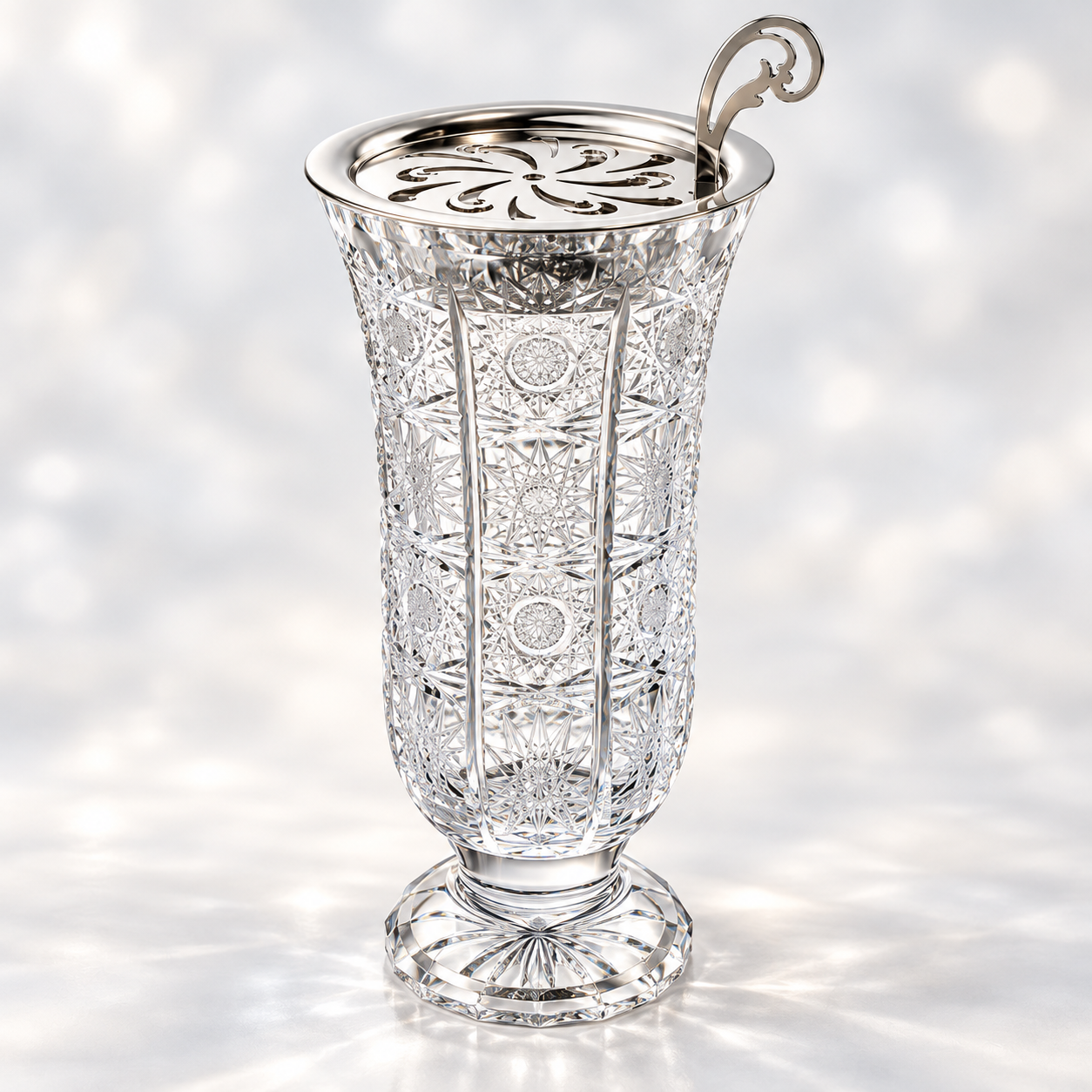 Cristal Argent Vase Incense Burner