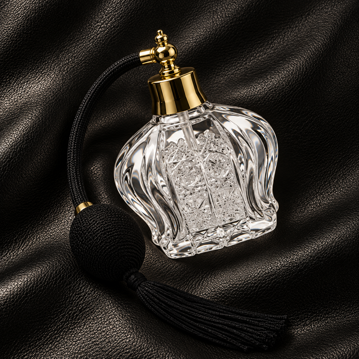 Dome Lace Atomizer Perfume Flacon - Clear