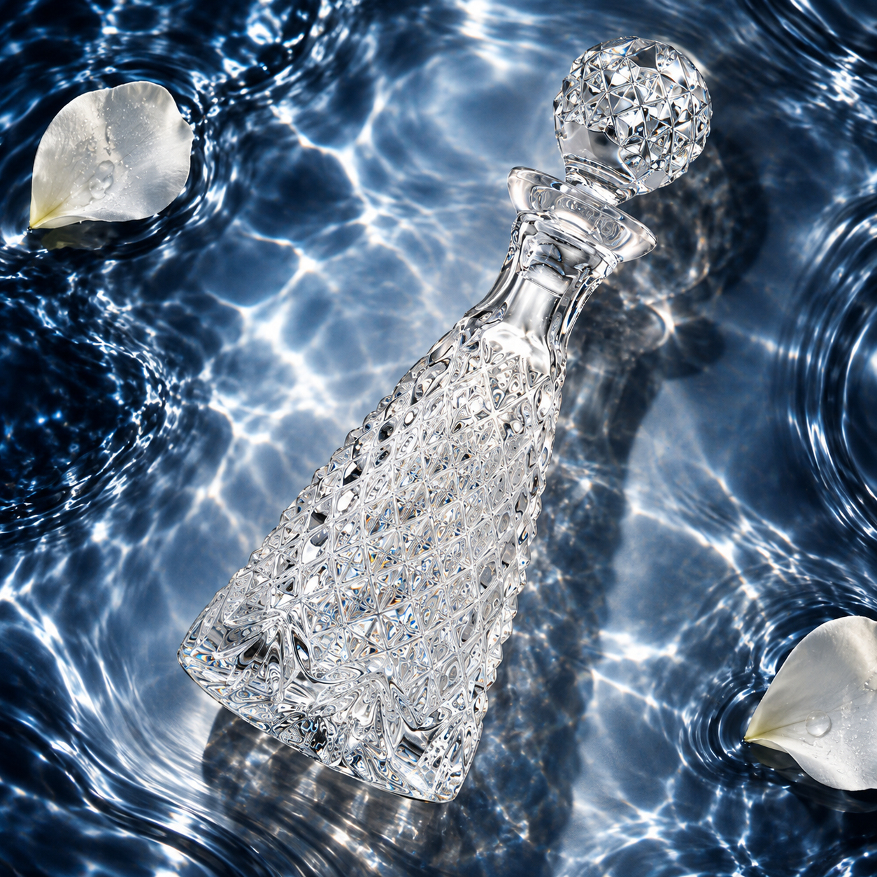 Flute Diamond Perfume Bottle - Clear