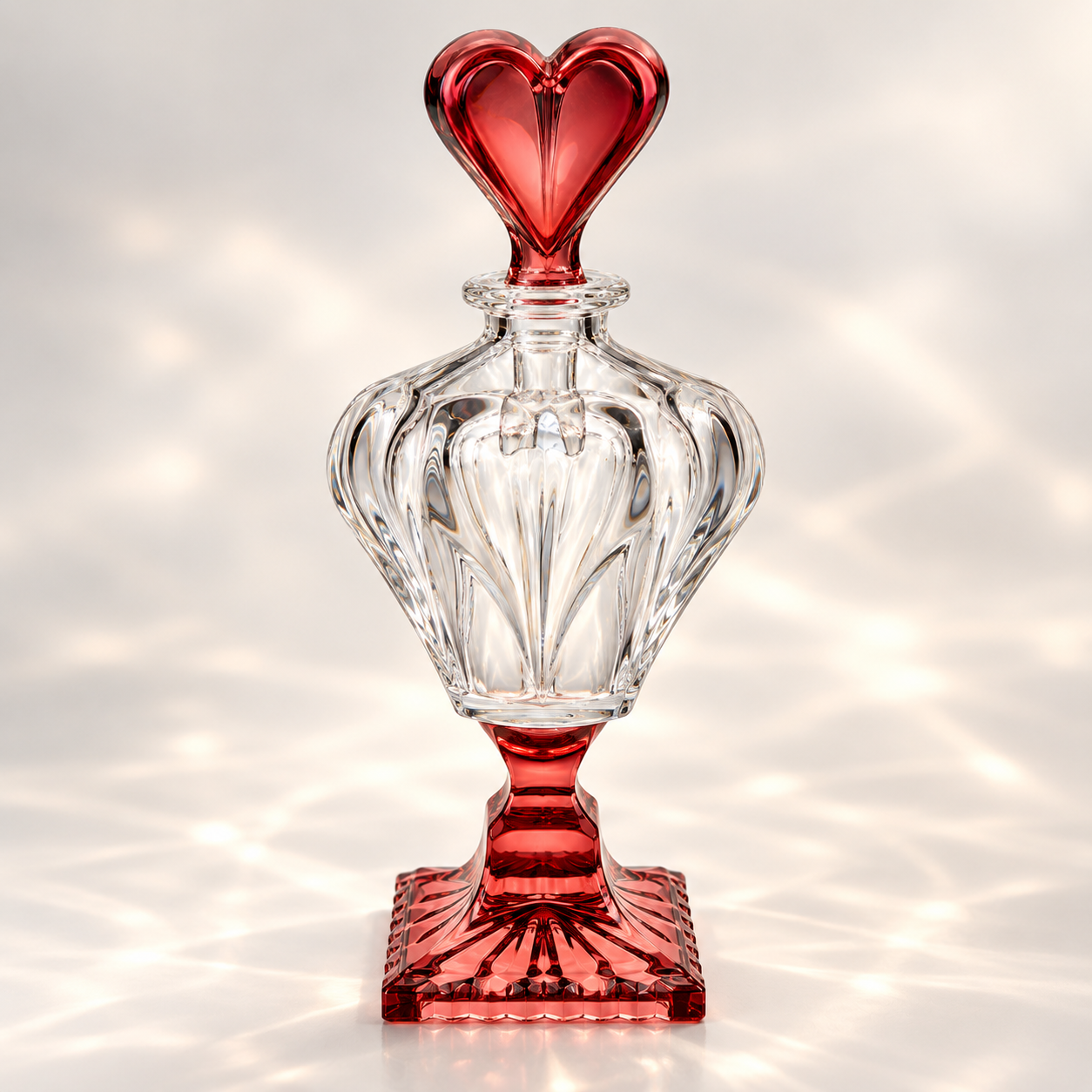 Coeur Footed Perfume Flacon - Rose