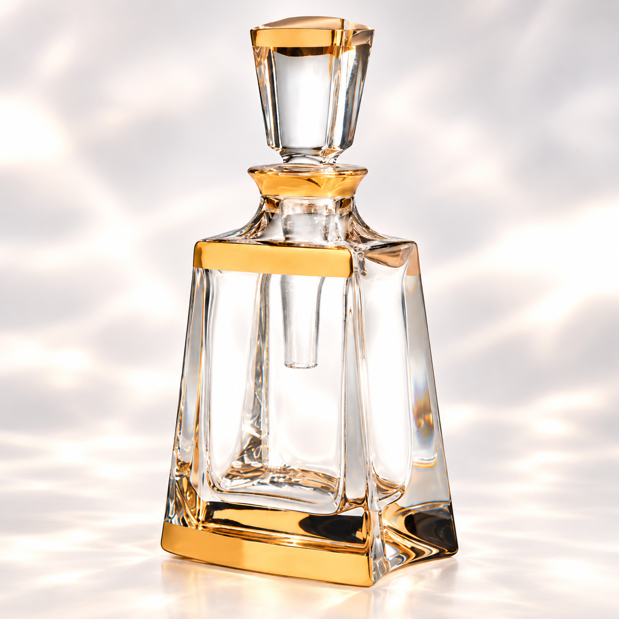Kathrene Banded Perfume Flacon - Gold